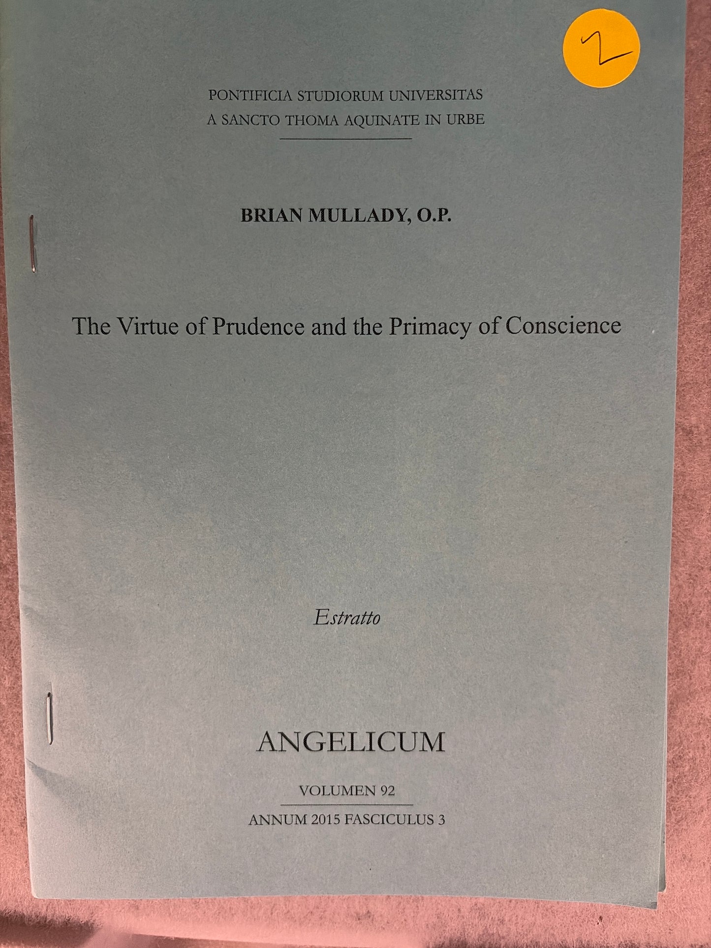 Virtue of prudence and the primacy of conscience