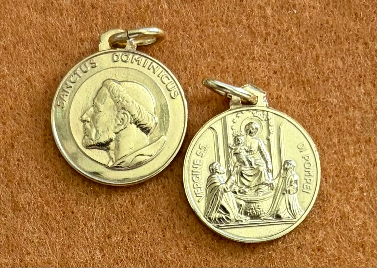 Medal: St. Dominic-Mary/rosary gold