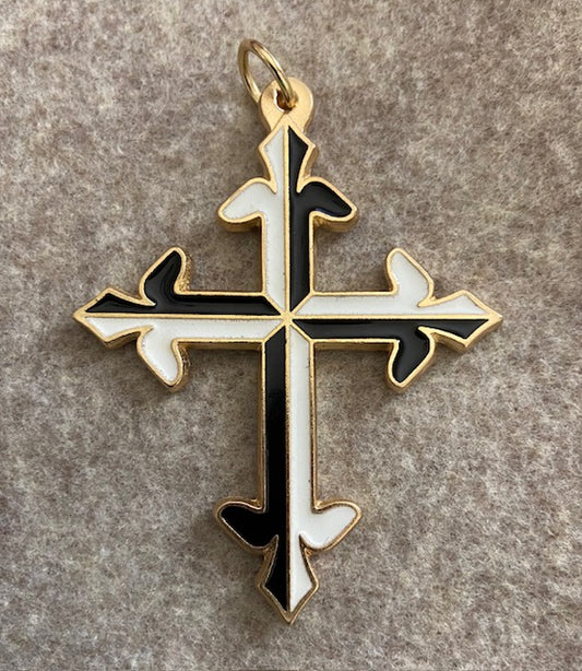 Cross: Large with Gold Rim