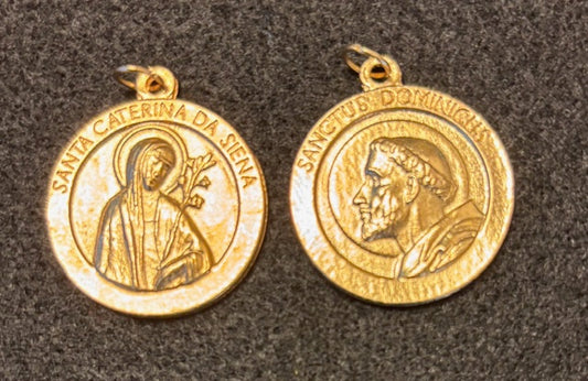 Medal gold Sts. Dominic/Catherine