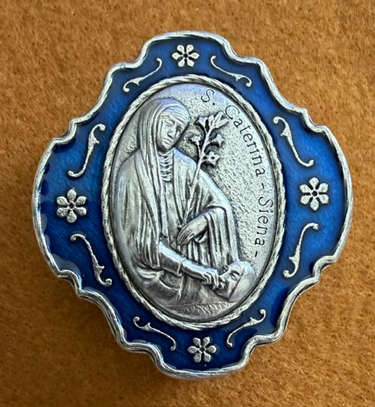 Rosary: Silver-Blue Medal Case, Silver Rosary