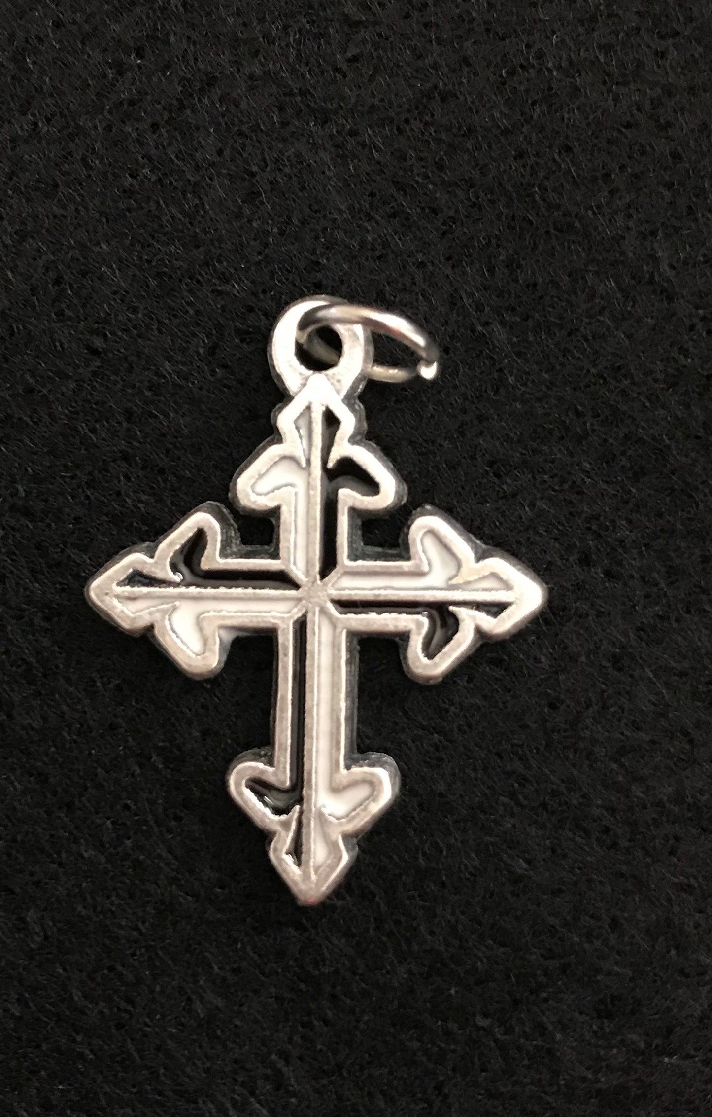 Cross Silver 1"  (one side)