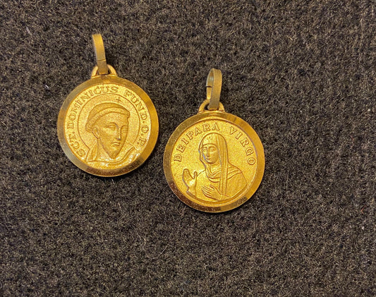 Medal: St Dominic - Virgin Mary (gold)