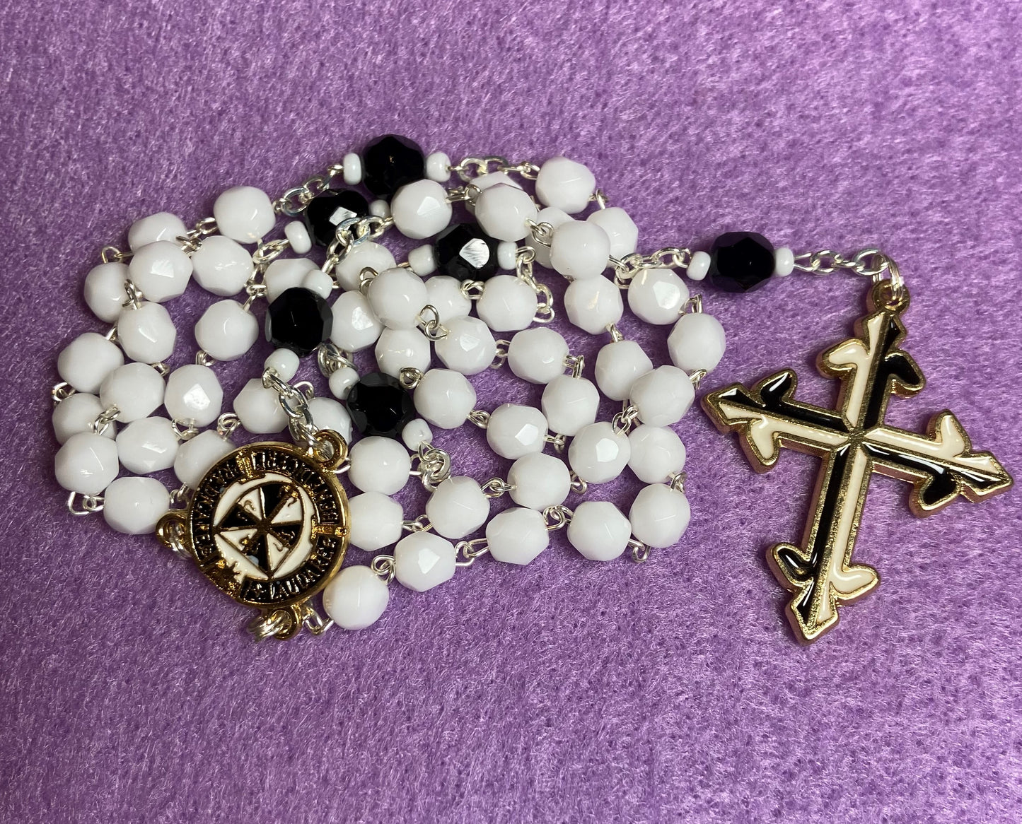 Rosary Crystal, White decades