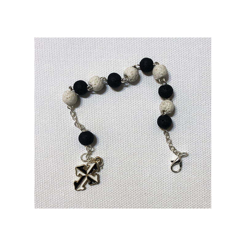 Rosary Bracelet Lava Stone Beads